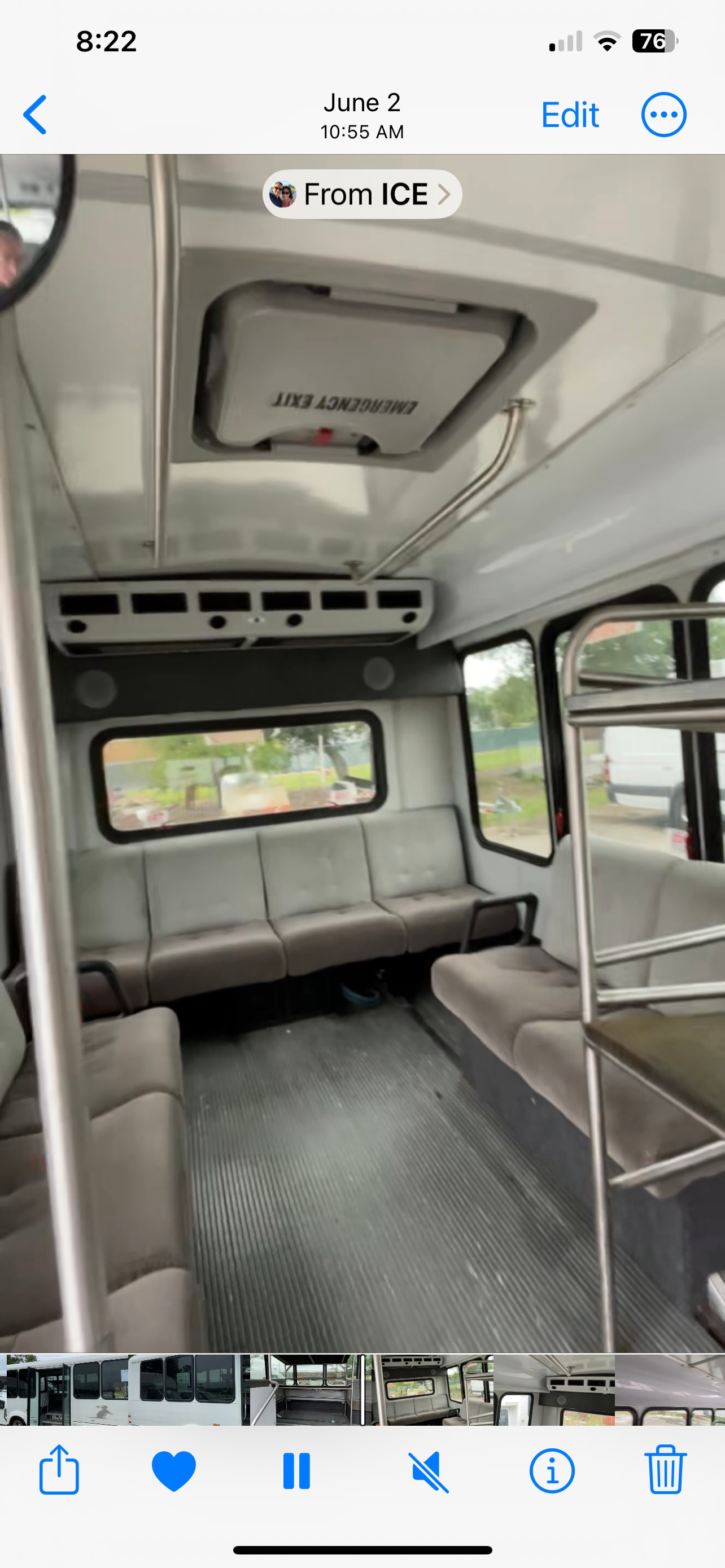 Original bus interior