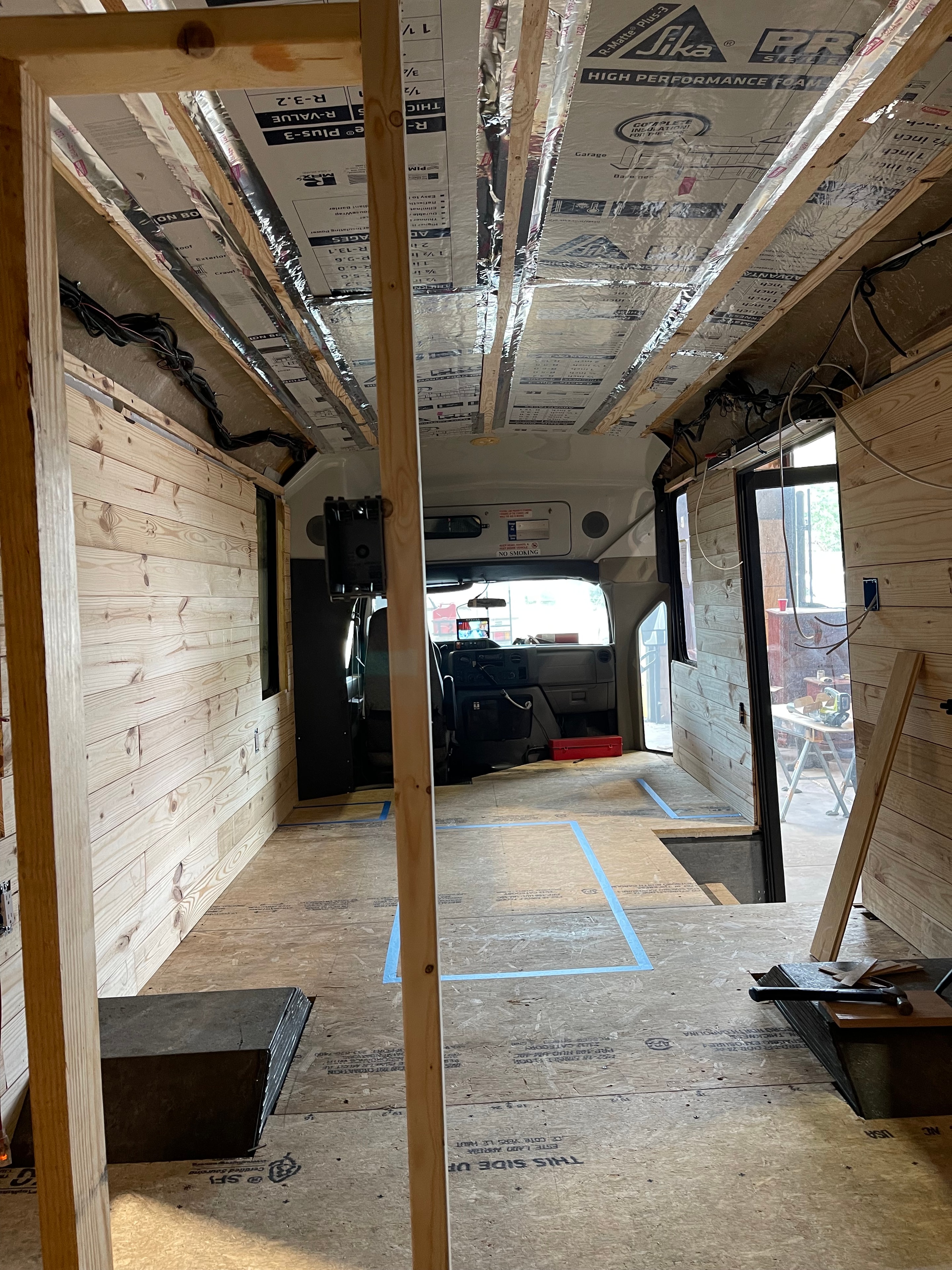 Insulation and framing going in